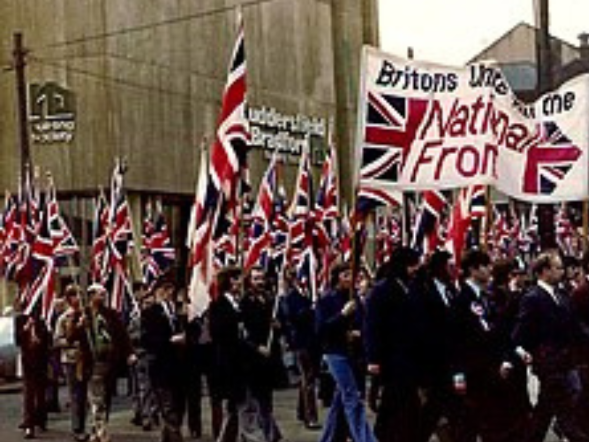 National Front members marching